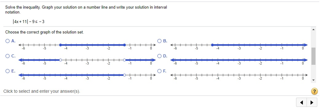 Solved Solve the inequality. Graph your solution on a number | Chegg.com