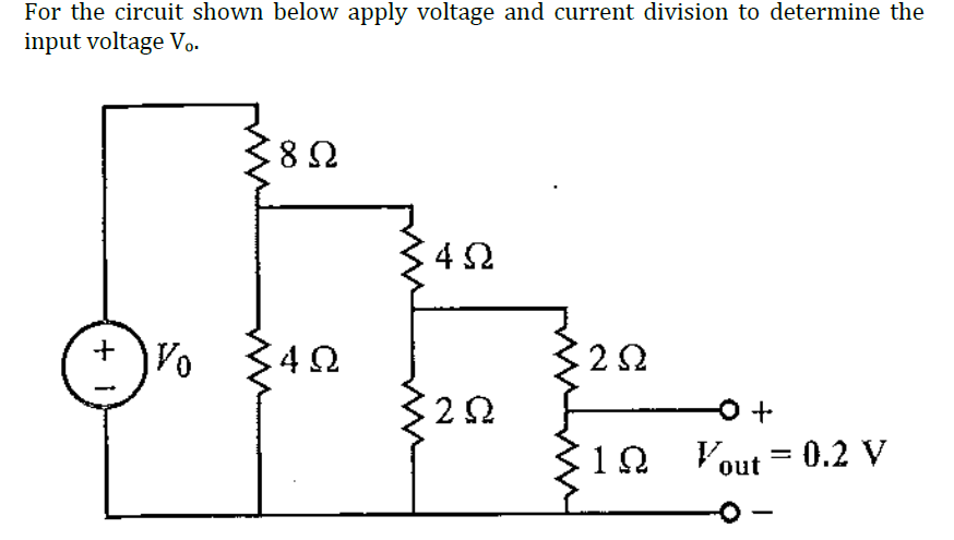 Solved For the circuit shown below apply voltage and current | Chegg.com