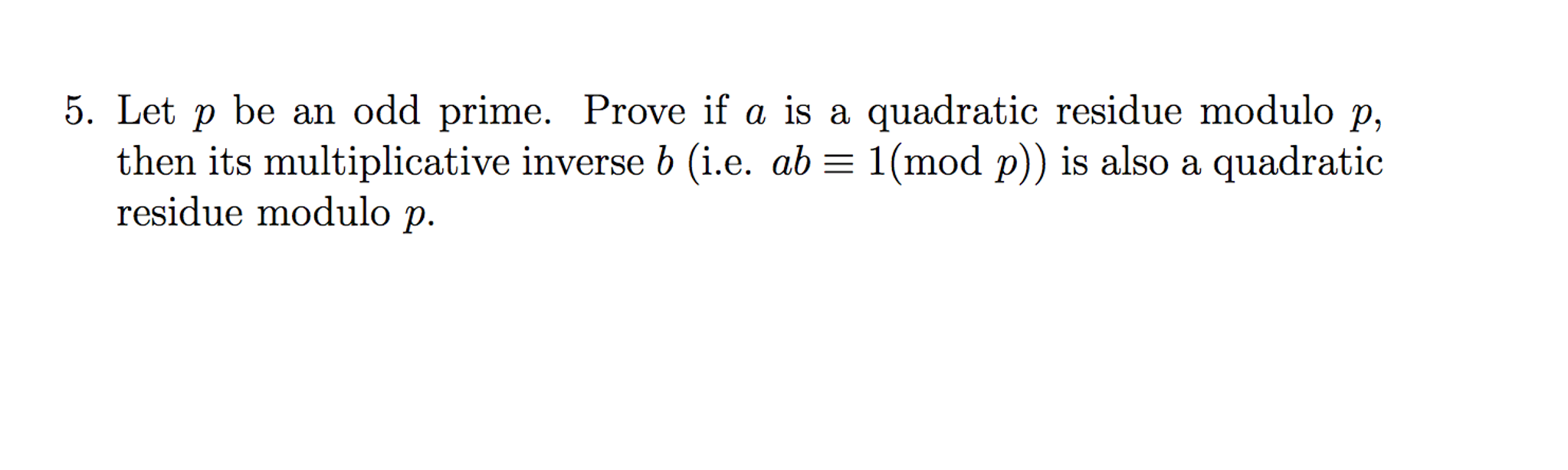 Solved Let P Be An Odd Prime. Prove If A Is A Quadratic | Chegg.com