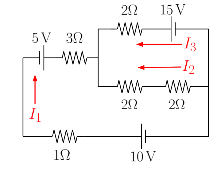 Solved Find the currents I1, I2, and I3 in the circuit | Chegg.com