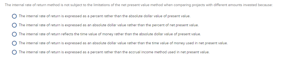 solved-the-internal-rate-of-return-method-is-used-by-king-chegg