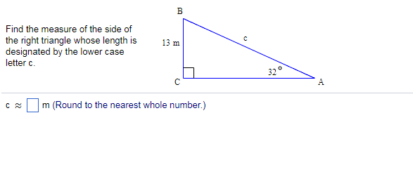 Solved Find the measure of the side of designated by the | Chegg.com