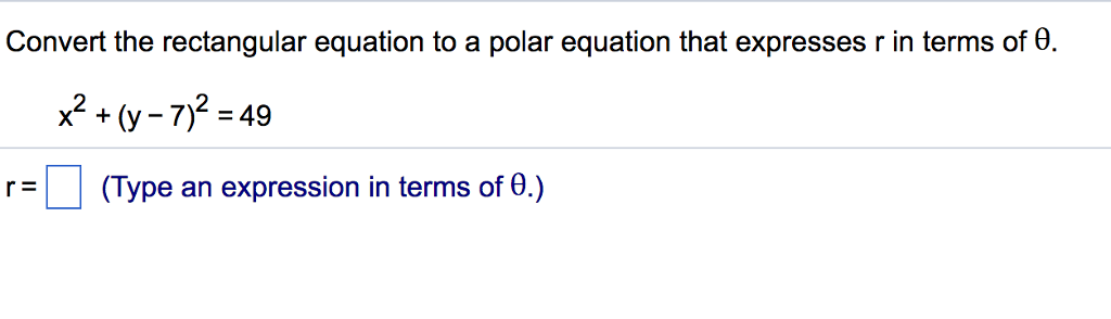 rectangular equation to polar equation calculator