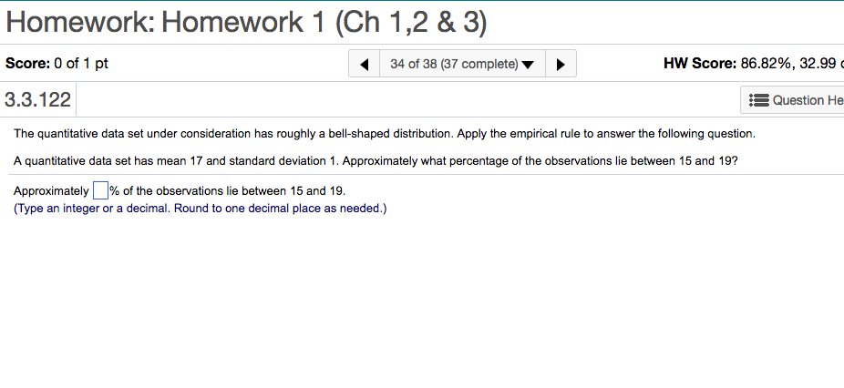 Solved Homework: Homework 1 (Ch 1,2 &3) Score: 0 of 1 pt 34 | Chegg.com