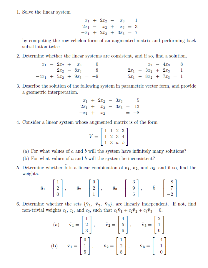 linear algebra sums