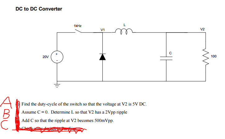 Solved Find The Duty-cycle Of The Switch So That The 