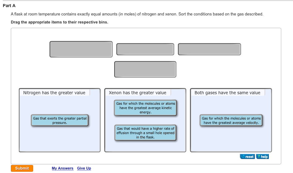 Solved A flask at room temperature contains exactly equal | Chegg.com
