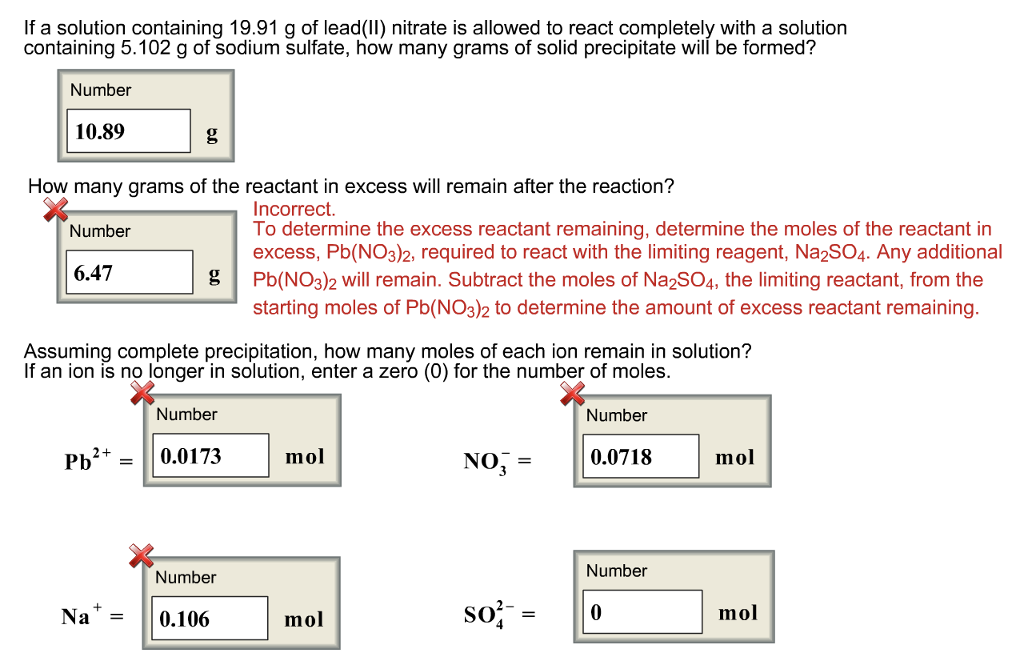 Solved If a solution containing 19.91 g of lead(II) nitrate