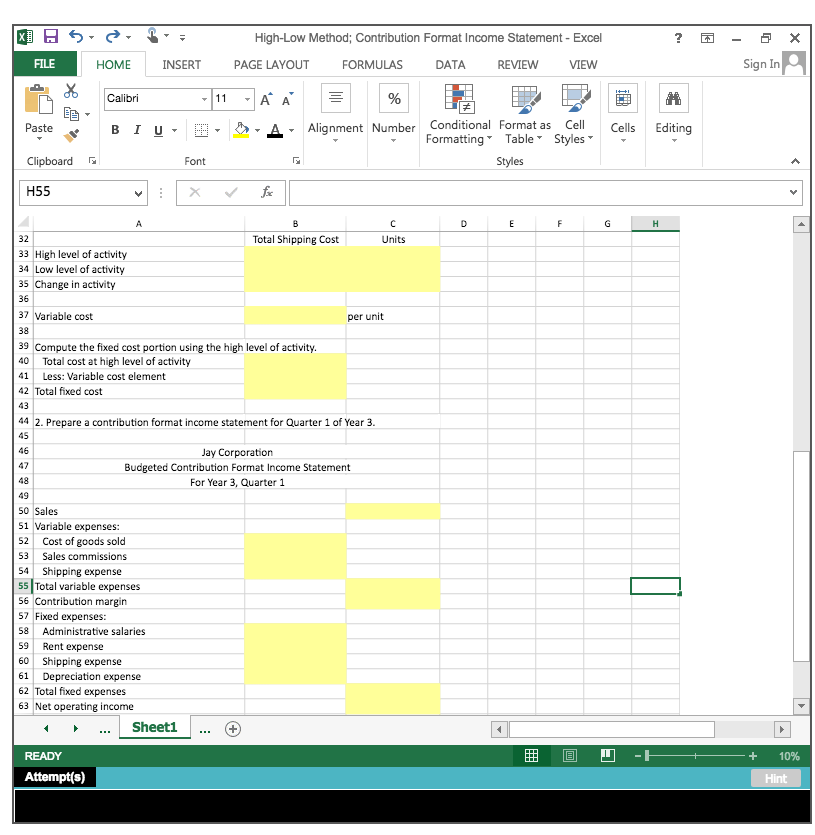 Solved 1. Analyze A Mixed Cost Using The High-low Method 2. 