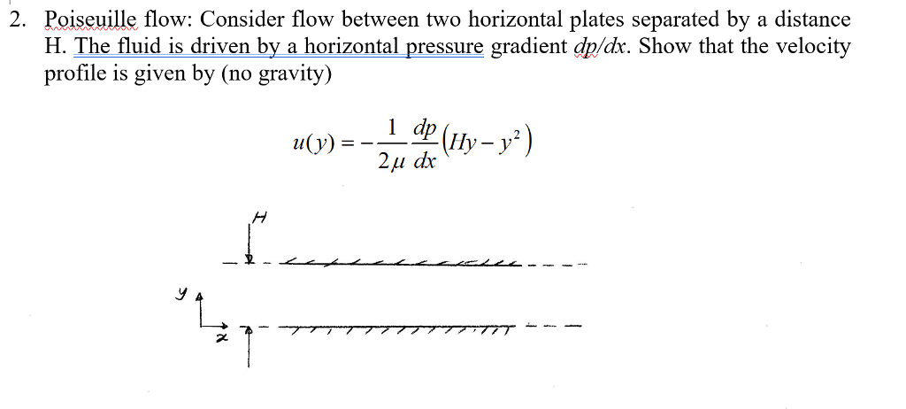 Solved Consider flow between two horizontal plates separated | Chegg.com