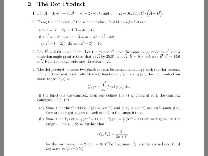 Solved For A = 3i +' j - k, B = -i + 2j + 5k. and C = 2j - | Chegg.com