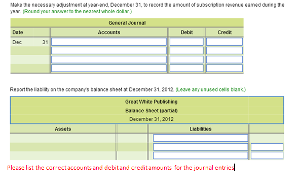 In Service Tax Credit Adjustment Should Be Either Solved Make the necessary adjustment at year-end, December | Chegg.com