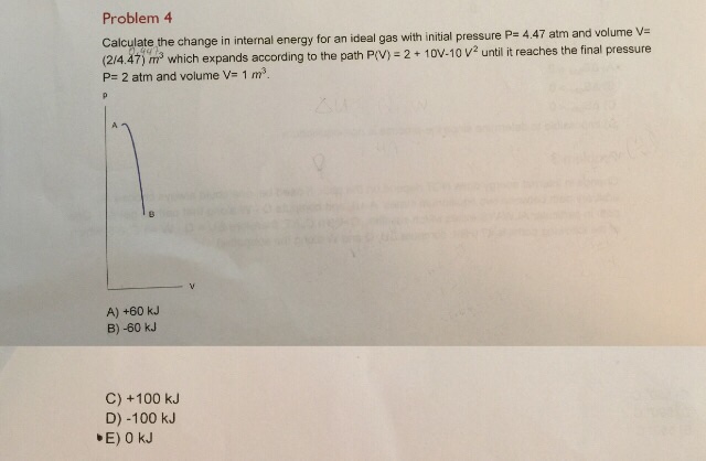Solved Calculate the change in internal energy for an ideal | Chegg.com