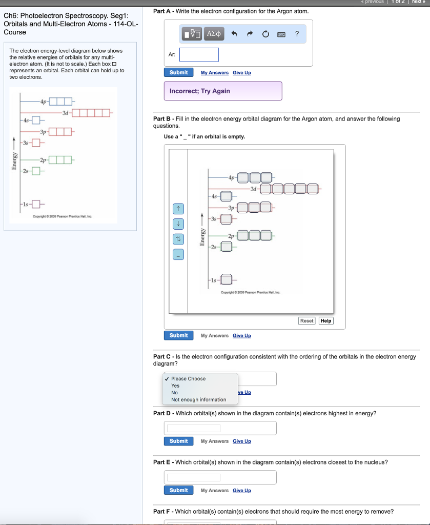 Solved Part A Write The Electron Configuration For The Chegg Com ...