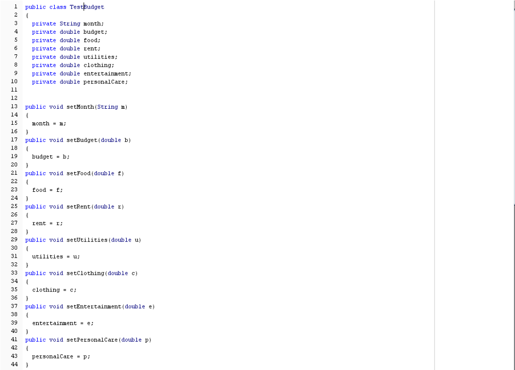 Solved Project 3 Your RunBudget.java program currently | Chegg.com