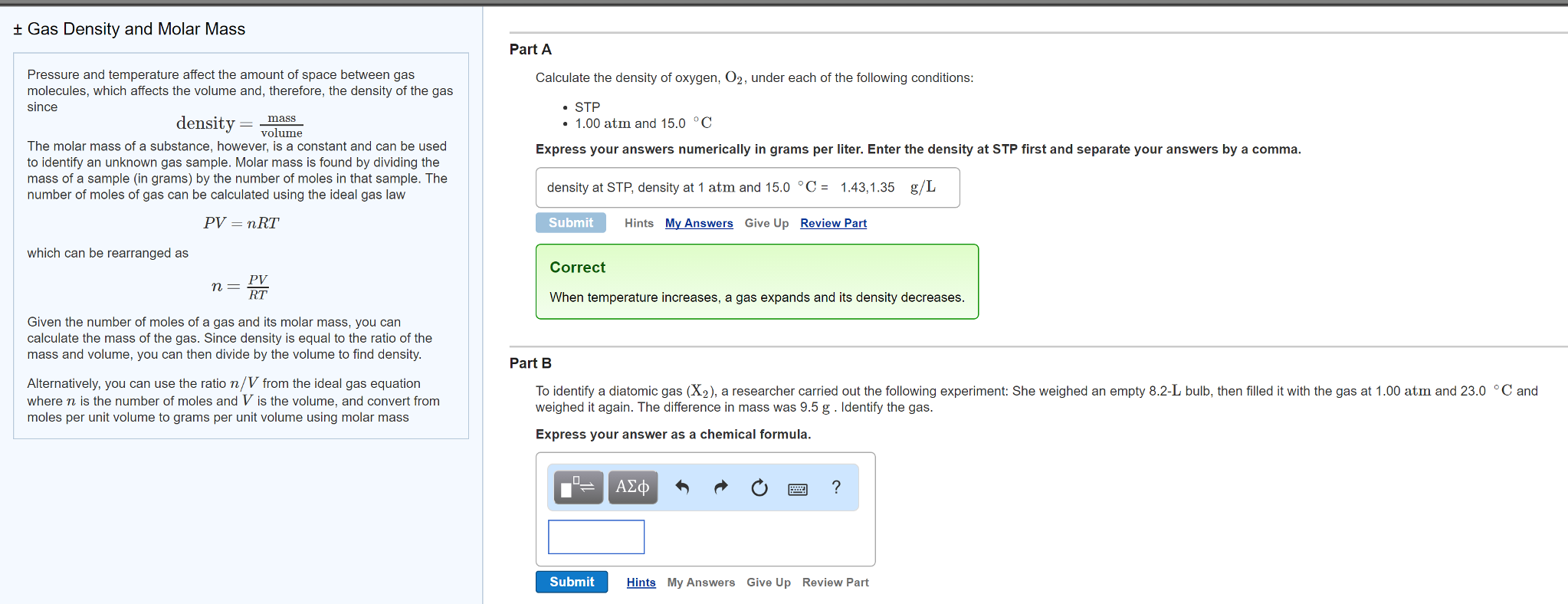 Pressure And Temperature Affect The Amount Of Space Chegg