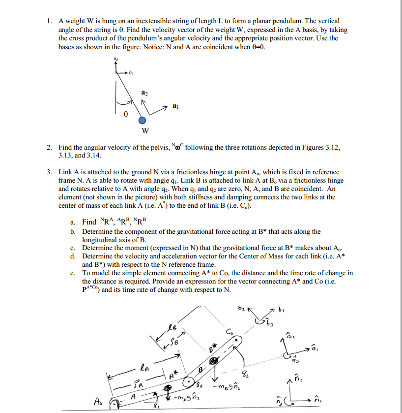 a-weight-w-is-hung-on-an-inextensible-string-of-chegg