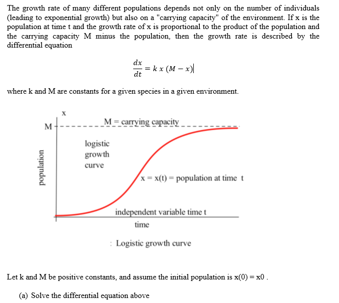 Solved The growth rate of many different populations depends | Chegg.com