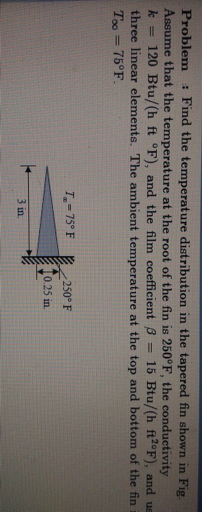 Solved Problem : Find the temperature distribution in the | Chegg.com