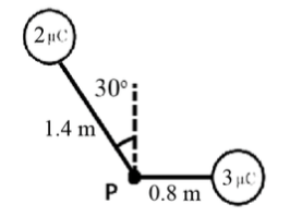 Solved What is the electric field at point P due to these | Chegg.com
