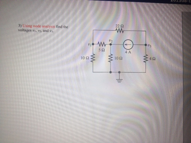 Solved Find V1 V2 And V3using Two Methods 1 Node