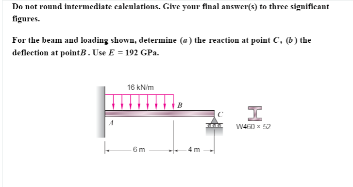 Solved For the beam and loading shown, determine (a) the | Chegg.com