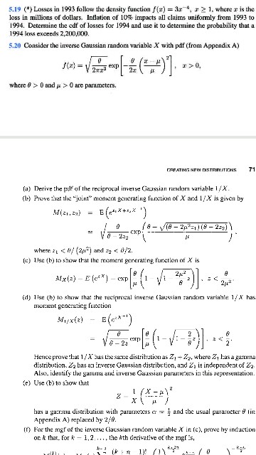 5.19 (*) Losses in 1993 follow the density function | Chegg.com