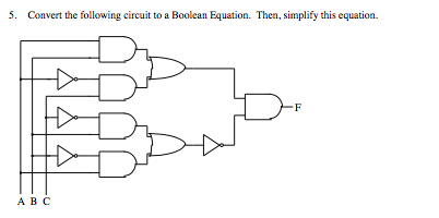 Solved 5 Convert the following circuit to a Boolean | Chegg.com