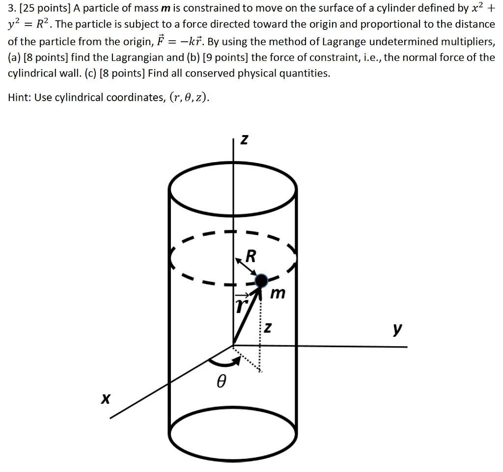 solved-a-particle-of-mass-m-is-constrained-to-move-on-the-chegg