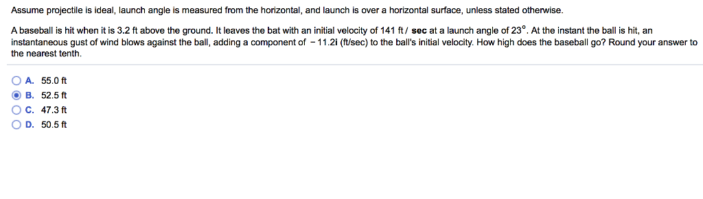 Solved Assume projectile is ideal, launch angle is measured | Chegg.com