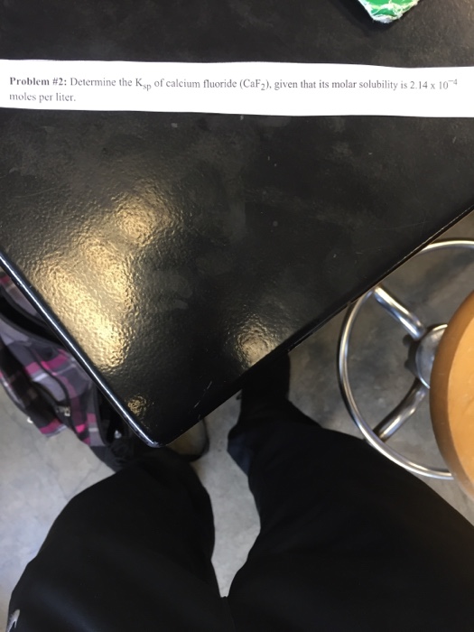 Solved Determine the Ksp of calcium fluoride (CaF2). given