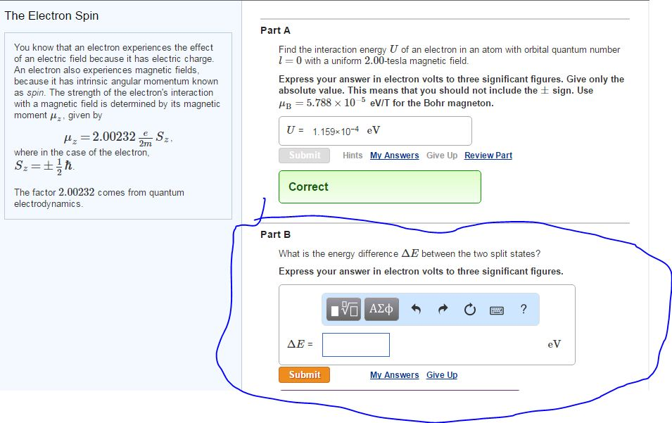 Solved The Electron Spin You know that an electron | Chegg.com