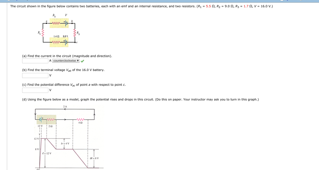 Solved e circuit shown in the figure below contains two | Chegg.com
