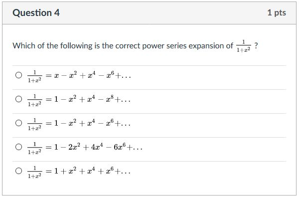 Solved Question 4 1 pts Which of the following is the | Chegg.com