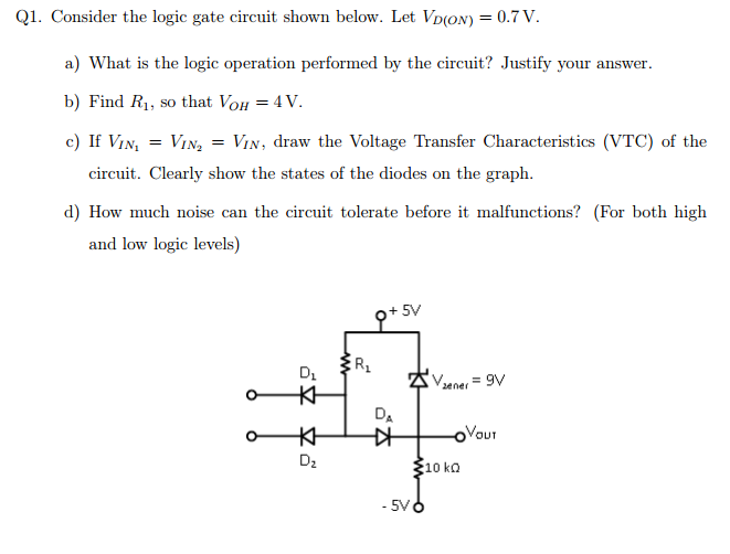 Solved Consider The Logic Gate Circuit Shown Below. Let 