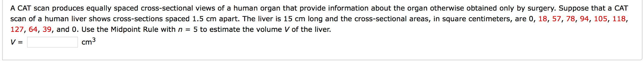 Solved A CAT scan produces equally spaced cross-sectional | Chegg.com