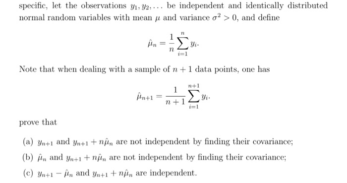 Solved Covariance and Independent ProvesI have already | Chegg.com