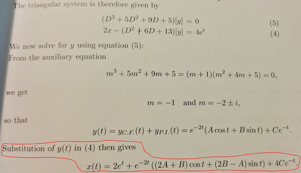 Solved The triangular system is therefore given by We now | Chegg.com