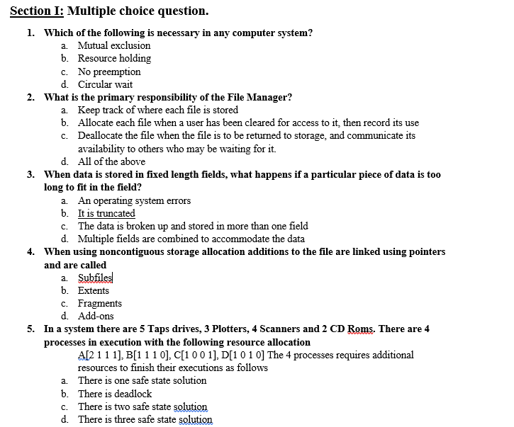 Functions Of Network Operating System