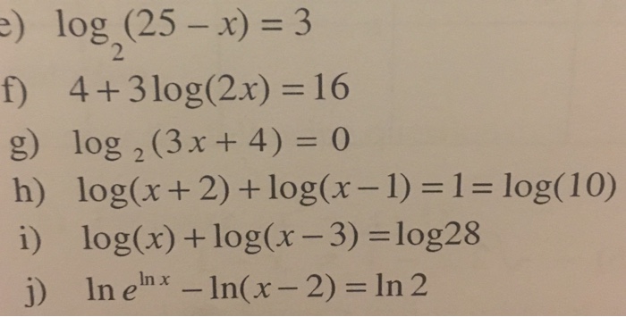 3 log 2x 2 log x log 1 4