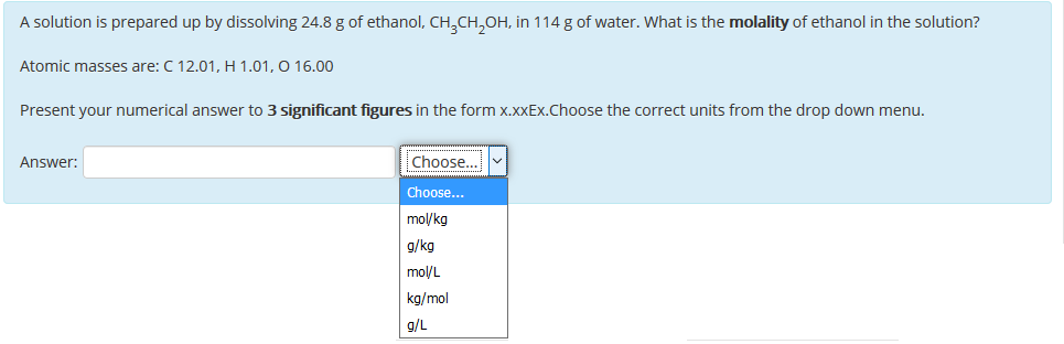 Solved A solution is prepared up by dissolving 24.8 g of | Chegg.com