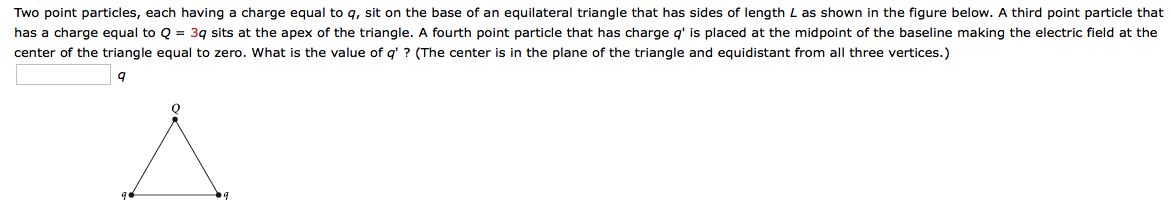 Solved Two Point Particles, Each Having A Charge Equal To Q, | Chegg.com