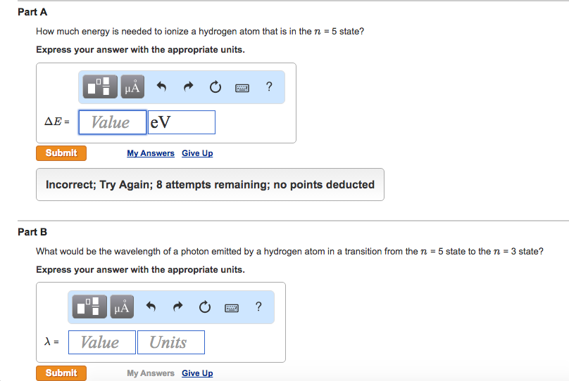 How Much Energy Is Required To Ionize Hydrogen When It Is In The N = 5 State? How Much Energy Is Required To Ionize Hydrogen When It Is In The N = 5 State?