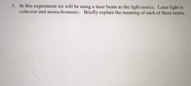 laser light beam experiment