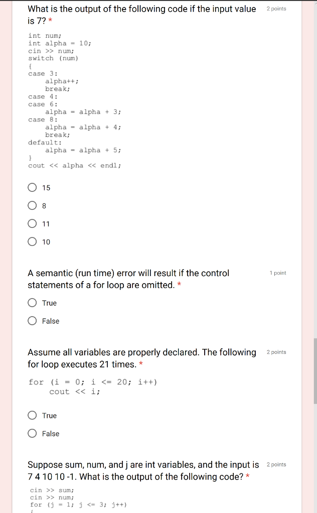 Solved What is the output of the following code if the input | Chegg.com