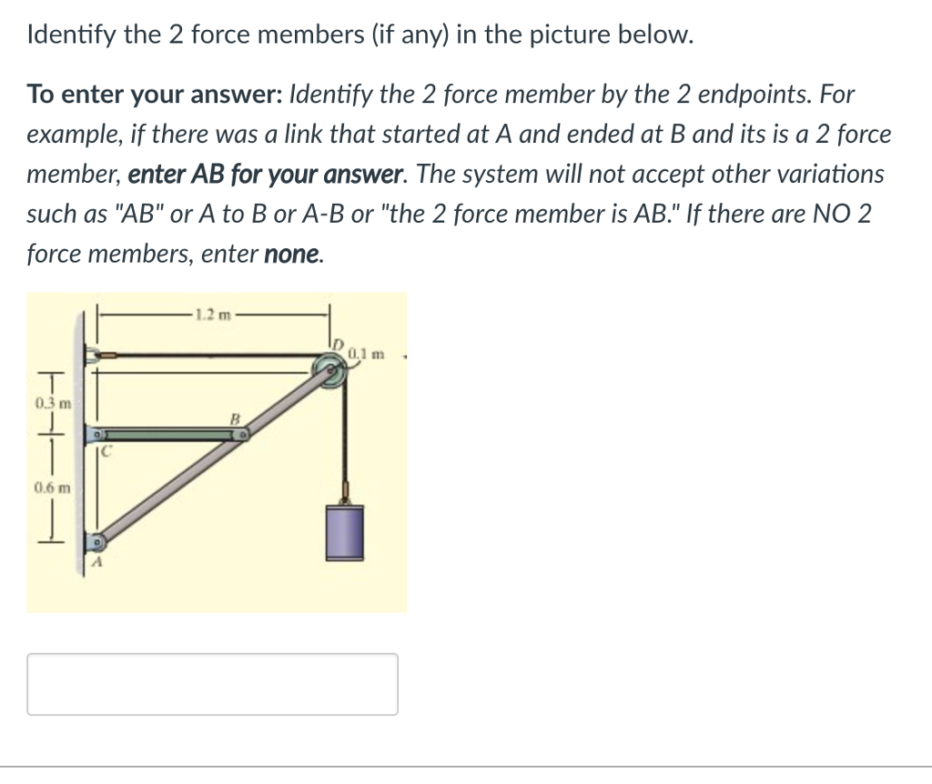 Solved Identify the 2 force members (if any) in the picture | Chegg.com