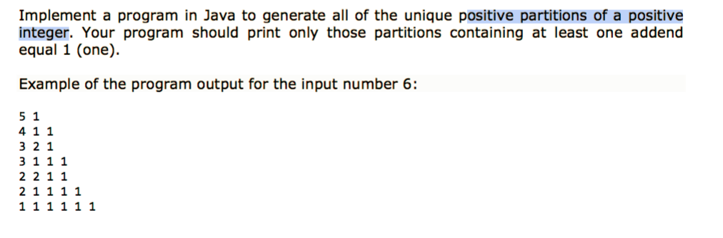Solved Implement a program in Java to generate all of the | Chegg.com