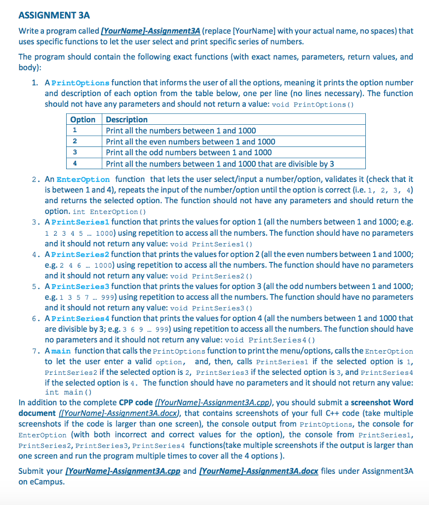 Solved ASSIGNMENT 3A Write a program called | Chegg.com