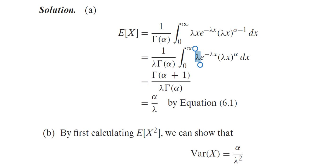 Solved Expectation of gamma Where did that | Chegg.com