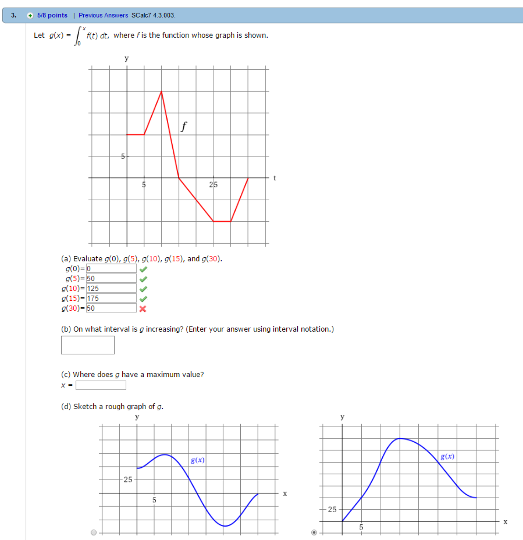 Solved 5. -1 points SCalc7 4.3.010. Use Part 1 of the | Chegg.com